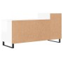 Mueble de TV madera contrachapada blanco brillo 100x35x55 cm