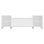 Mueble para TV madera contrachapada blanco 160x35x55 cm