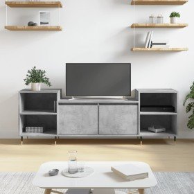 Mueble para TV madera contrachapada gris hormigón 160x35x55 cm