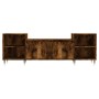 Mueble para TV madera contrachapada roble ahumado 160x35x55 cm