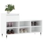 Mueble zapatero madera contrachapada blanco 102x36x60 cm