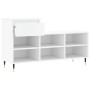 Mueble zapatero madera contrachapada blanco 102x36x60 cm