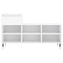 Mueble zapatero madera contrachapada blanco brillo 102x36x60 cm
