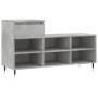Mueble zapatero madera contrachapada gris hormigón 102x36x60 cm