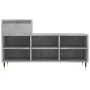 Mueble zapatero madera contrachapada gris hormigón 102x36x60 cm