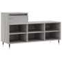Mueble zapatero madera contrachapada gris Sonoma 102x36x60 cm