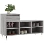 Mueble zapatero madera contrachapada gris Sonoma 102x36x60 cm