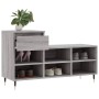 Mueble zapatero madera contrachapada gris Sonoma 102x36x60 cm