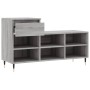 Mueble zapatero madera contrachapada gris Sonoma 102x36x60 cm