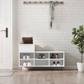 Mueble zapatero madera contrachapada blanco 102x36x60 cm Mueble zapatero madera contrachapada blanco 102x36x60 cm