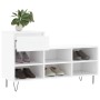 Mueble zapatero madera contrachapada blanco 102x36x60 cm