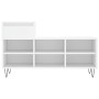 Mueble zapatero madera contrachapada blanco 102x36x60 cm