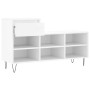 Mueble zapatero madera contrachapada blanco 102x36x60 cm