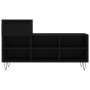 Mueble zapatero madera contrachapada negro 102x36x60 cm