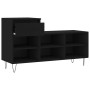 Mueble zapatero madera contrachapada negro 102x36x60 cm