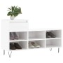 Mueble zapatero madera contrachapada blanco brillo 102x36x60 cm