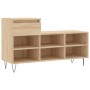 Mueble zapatero madera contrachapada roble Sonoma 102x36x60 cm