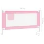 Barandilla de seguridad cama de niño rosa tela 150x25 cm de vidaXL, Barandillas de seguridad - Ref: Foro24-10202, Precio: 32,...