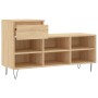 Mueble zapatero madera contrachapada roble Sonoma 102x36x60 cm