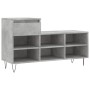 Mueble zapatero madera contrachapada gris hormigón 102x36x60 cm