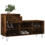 Mueble zapatero madera contrachapada roble ahumado 102x36x60 cm