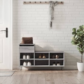 Mueble zapatero madera contrachapada gris Sonoma 102x36x60 cm Mueble zapatero madera contrachapada gris Sonoma 102x36x60 cm