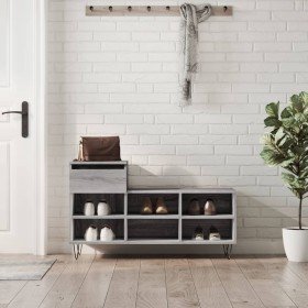 Mueble zapatero madera contrachapada gris Sonoma 102x36x60 cm Mueble zapatero madera contrachapada gris Sonoma 102x36x60 cm