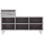 Mueble zapatero madera contrachapada gris Sonoma 102x36x60 cm