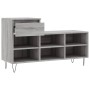 Mueble zapatero madera contrachapada gris Sonoma 102x36x60 cm