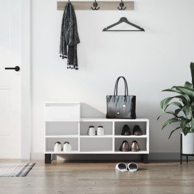 Mueble zapatero madera contrachapada blanco 102x36x60 cm en Zapateros y organizadores de calzado | Comprar online en Foro24