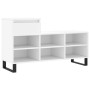 Mueble zapatero madera contrachapada blanco 102x36x60 cm