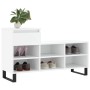 Mueble zapatero madera contrachapada blanco 102x36x60 cm
