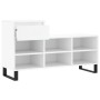 Mueble zapatero madera contrachapada blanco 102x36x60 cm