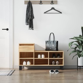 Mueble zapatero madera contrachapada roble Sonoma 102x36x60 cm Mueble zapatero madera contrachapada roble Sonoma 102x36x60 cm