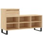 Mueble zapatero madera contrachapada roble Sonoma 102x36x60 cm