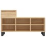 Mueble zapatero madera contrachapada roble Sonoma 102x36x60 cm