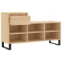 Mueble zapatero madera contrachapada roble Sonoma 102x36x60 cm
