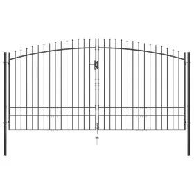Doppeltor für Zaun mit Speerspitzen 400x248 cm von vidaXL, Gartentore - Ref: Foro24-145742, Preis: 295,20 €, Rabatt: %