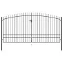 Double gate for fence with spearheads 400x248 cm by vidaXL, garden gates - Ref: Foro24-145742, Price: 295,43 €, Discount: %