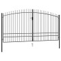 Double gate for fence with spearheads 400x248 cm by vidaXL, garden gates - Ref: Foro24-145742, Price: 297,59 €, Discount: %