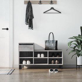 Mueble zapatero madera contrachapada gris Sonoma 102x36x60 cm en Zapateros y organizadores de calzado | Comprar online en Foro24
