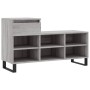 Mueble zapatero madera contrachapada gris Sonoma 102x36x60 cm