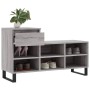 Mueble zapatero madera contrachapada gris Sonoma 102x36x60 cm