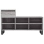 Mueble zapatero madera contrachapada gris Sonoma 102x36x60 cm