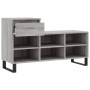 Mueble zapatero madera contrachapada gris Sonoma 102x36x60 cm
