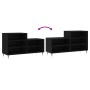 Mueble zapatero madera contrachapada negro 102x36x60 cm