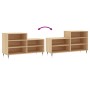 Mueble zapatero madera contrachapada roble Sonoma 102x36x60 cm