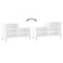 Mueble zapatero madera contrachapada blanco 102x36x60 cm