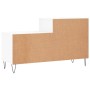 Mueble zapatero madera contrachapada blanco brillo 102x36x60 cm