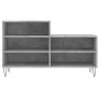Mueble zapatero madera contrachapada gris hormigón 102x36x60 cm